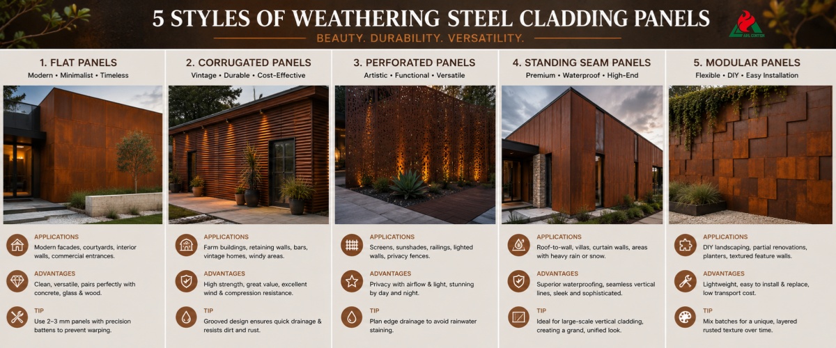 A Detailed Look at 5 Styles of Cladding Panels